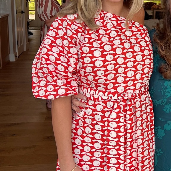 One-Shoulder Apple-Print Column Maxi Dress *worn once* - Picture 5 of 5